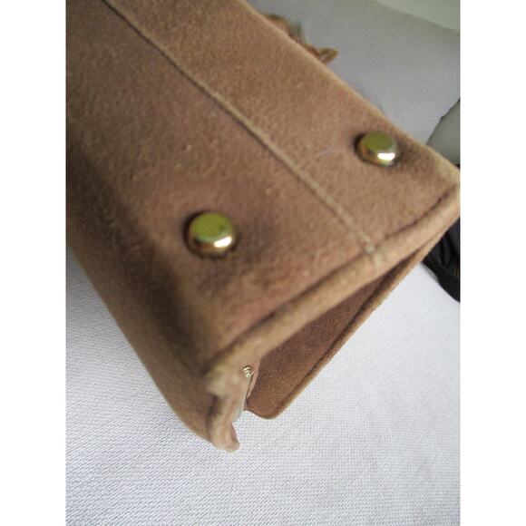 Vintage 1970s Brown Suede Leather Life Stride Purse - Picture 10 of 10
